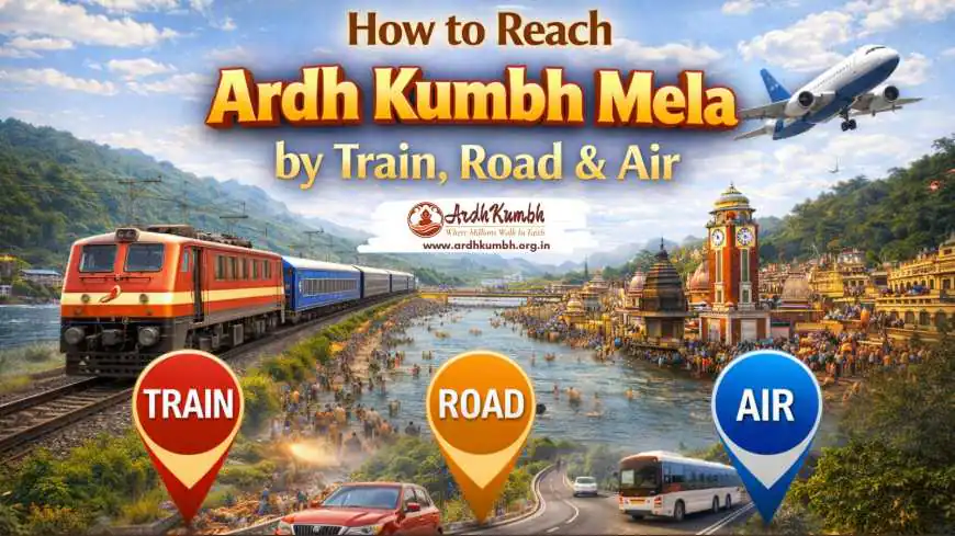 How to Reach Ardh Kumbh Mela by Train Road Air