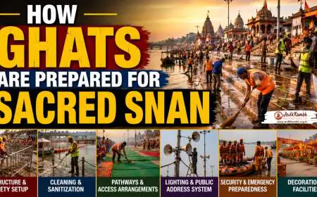 How Ghats Are Prepared for Sacred Snan