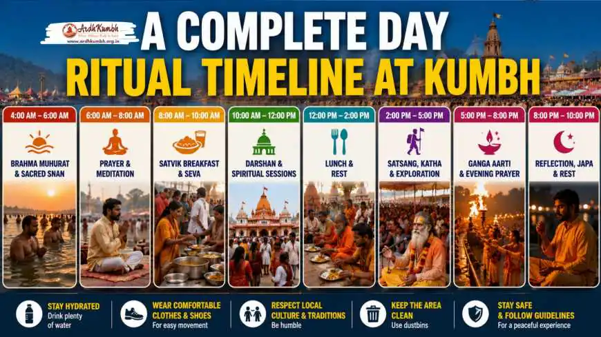 A Complete Day Ritual Timeline at Kumbh