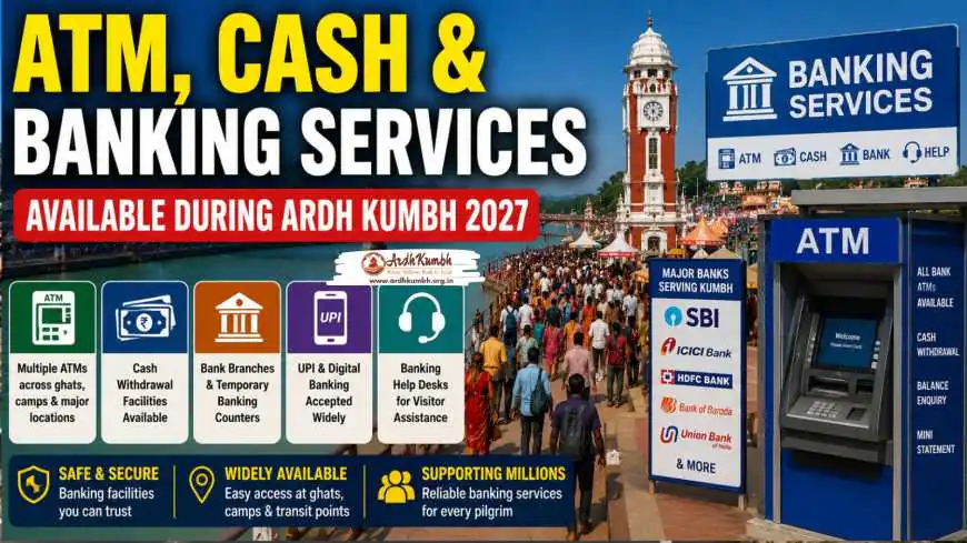 ATM, Cash and Banking Services Available During Ardh Kumbh 2027