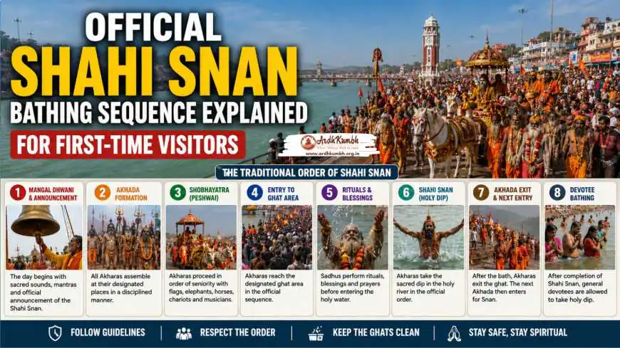 Official Shahi Snan Bathing Sequence Explained for First-Time Visitors